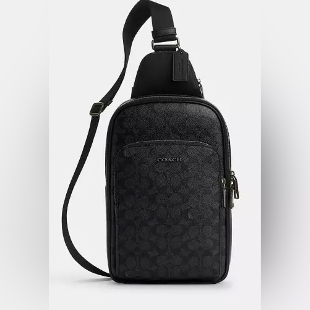COACH Backpack Crossbody bag Genuine Leather Travel Bag